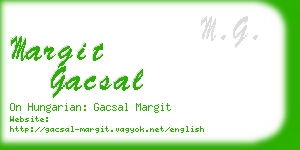 margit gacsal business card